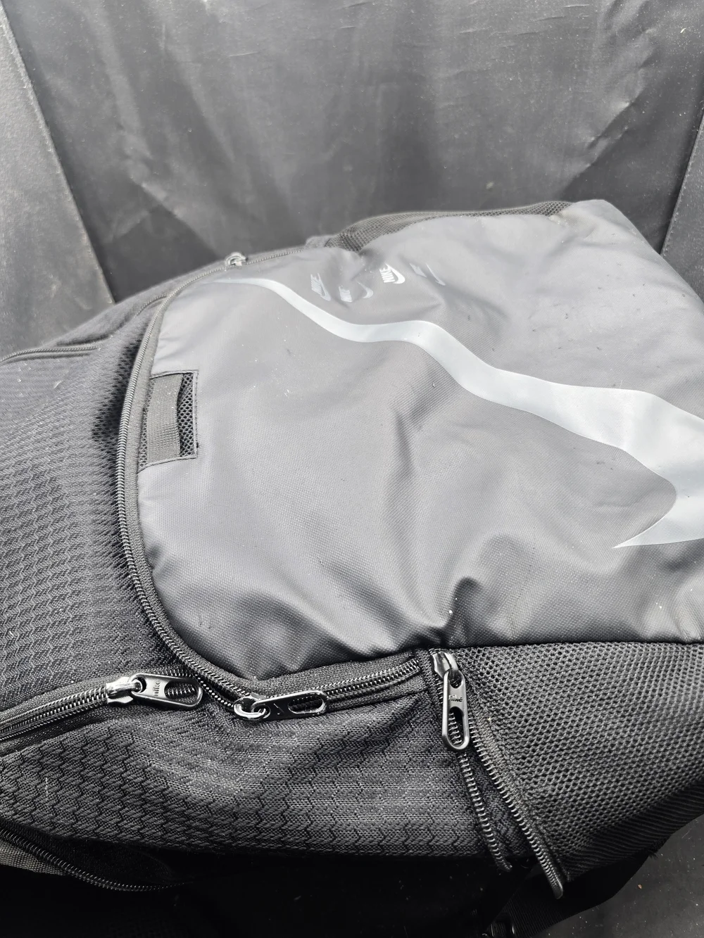 Nike Black Men’s Backpack with Grey Swoosh